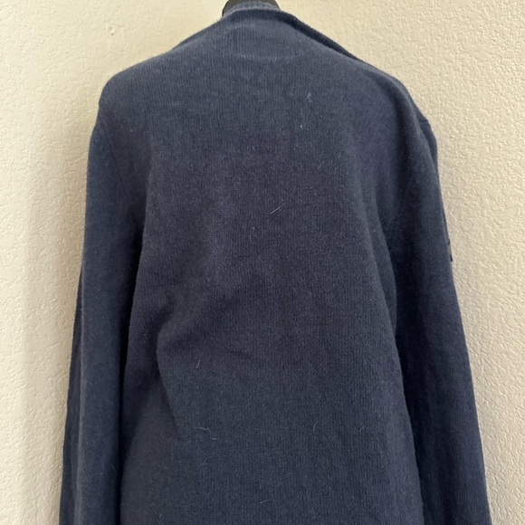 SUPERDRY Mens Sweater Sz M Blue Cashmere Blend Long Sleeve Logo - Picture 13 of 16
